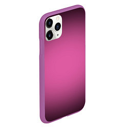 Чехол iPhone 11 Pro матовый Розовый фон с черной виньеткой, цвет: 3D-фиолетовый — фото 2