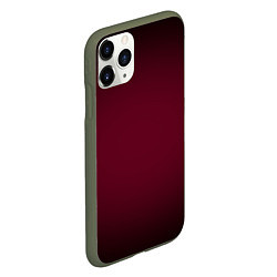 Чехол iPhone 11 Pro матовый Марсала темная, градиент, цвет: 3D-темно-зеленый — фото 2