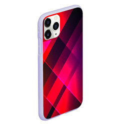 Чехол iPhone 11 Pro матовый Кубические грани абстракции, цвет: 3D-светло-сиреневый — фото 2
