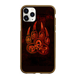 Чехол iPhone 11 Pro матовый Символ велеса, цвет: 3D-коричневый