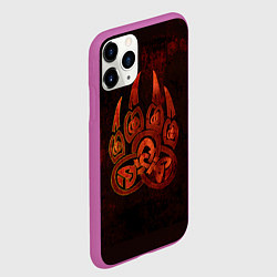 Чехол iPhone 11 Pro матовый Символ велеса, цвет: 3D-фиолетовый — фото 2