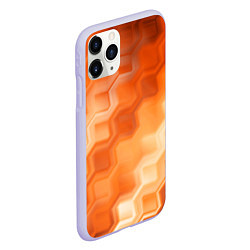 Чехол iPhone 11 Pro матовый Золотисто-оранжевый туманный паттерн, цвет: 3D-светло-сиреневый — фото 2