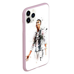 Чехол iPhone 11 Pro матовый CR 7 Juventus, цвет: 3D-розовый — фото 2