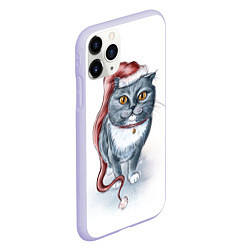 Чехол iPhone 11 Pro матовый Кот гномыч, цвет: 3D-светло-сиреневый — фото 2