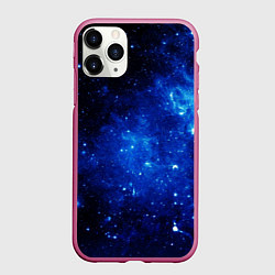 Чехол iPhone 11 Pro матовый Сияние космоса, цвет: 3D-малиновый