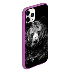 Чехол iPhone 11 Pro матовый Медведь тотем славян, цвет: 3D-фиолетовый — фото 2