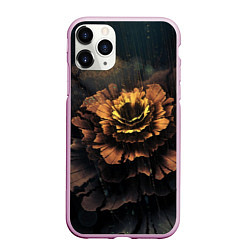 Чехол iPhone 11 Pro матовый Midjourney цветок под дождем, цвет: 3D-розовый