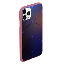 Чехол iPhone 11 Pro матовый Неоновая современная броня, цвет: 3D-малиновый — фото 2