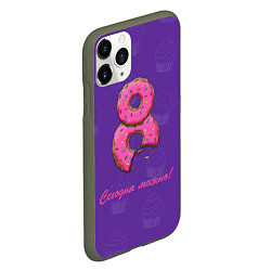 Чехол iPhone 11 Pro матовый Сегодня можно, цвет: 3D-темно-зеленый — фото 2