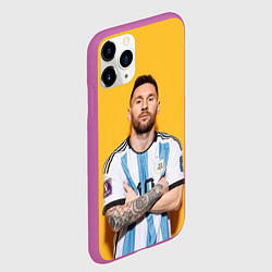 Чехол iPhone 11 Pro матовый Lionel Messi 10, цвет: 3D-фиолетовый — фото 2