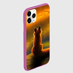 Чехол iPhone 11 Pro матовый Лиса духи предков, цвет: 3D-фиолетовый — фото 2