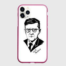 Чехол iPhone 11 Pro матовый Dmitry Shostakovich, цвет: 3D-малиновый