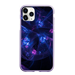 Чехол iPhone 11 Pro матовый Связки нейросети, цвет: 3D-светло-сиреневый
