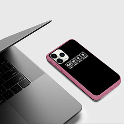 Чехол iPhone 11 Pro матовый Гений, с наукой не поспоришь, цвет: 3D-малиновый — фото 2