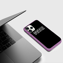 Чехол iPhone 11 Pro матовый Гений, с наукой не поспоришь, цвет: 3D-фиолетовый — фото 2