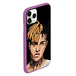 Чехол iPhone 11 Pro матовый XXXTentacion art, цвет: 3D-фиолетовый — фото 2