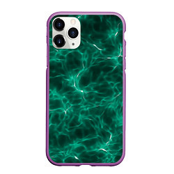 Чехол iPhone 11 Pro матовый Текстура воздушных частиц, цвет: 3D-фиолетовый