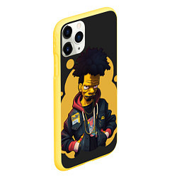 Чехол iPhone 11 Pro матовый Rap Simpson, цвет: 3D-желтый — фото 2