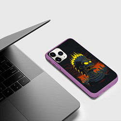 Чехол iPhone 11 Pro матовый Око Симпсон, цвет: 3D-фиолетовый — фото 2