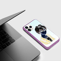 Чехол iPhone 11 Pro матовый Сого Осака айдол, цвет: 3D-фиолетовый — фото 2