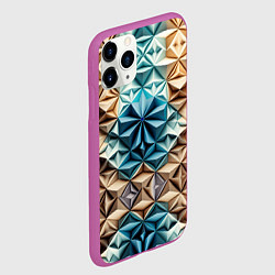 Чехол iPhone 11 Pro матовый Бумажный футуризм, цвет: 3D-фиолетовый — фото 2