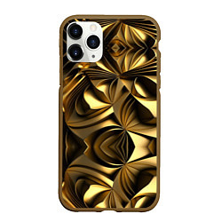 Чехол iPhone 11 Pro матовый Золотой калейдоскоп, цвет: 3D-коричневый
