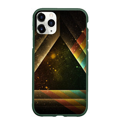 Чехол iPhone 11 Pro матовый Космическая призма, цвет: 3D-темно-зеленый