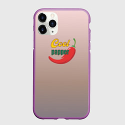 Чехол iPhone 11 Pro матовый Cool papper, цвет: 3D-фиолетовый