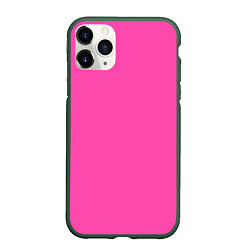 Чехол iPhone 11 Pro матовый Кислотный розовый, цвет: 3D-темно-зеленый
