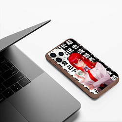 Чехол iPhone 11 Pro матовый Макисе Курису - Врата Штейна, цвет: 3D-коричневый — фото 2