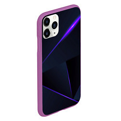 Чехол iPhone 11 Pro матовый Geometry stripes neon stiil, цвет: 3D-фиолетовый — фото 2