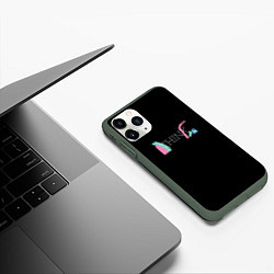 Чехол iPhone 11 Pro матовый Надпись think, цвет: 3D-темно-зеленый — фото 2