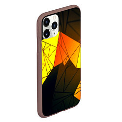 Чехол iPhone 11 Pro матовый Абстрактная геометрия фигур, цвет: 3D-коричневый — фото 2