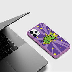 Чехол iPhone 11 Pro матовый Omg, цвет: 3D-фиолетовый — фото 2