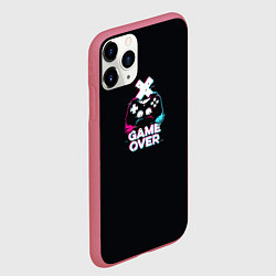 Чехол iPhone 11 Pro матовый Надпись game over, цвет: 3D-малиновый — фото 2
