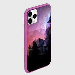 Чехол iPhone 11 Pro матовый Mirror edge abstract, цвет: 3D-фиолетовый — фото 2