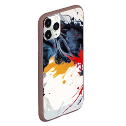 Чехол iPhone 11 Pro матовый Разводы из красок, цвет: 3D-коричневый — фото 2