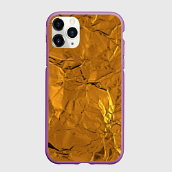 Чехол iPhone 11 Pro матовый Золотое стекло, цвет: 3D-фиолетовый