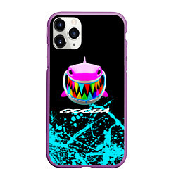 Чехол iPhone 11 Pro матовый 6Ix9ine голубые брызги, цвет: 3D-фиолетовый