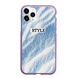 Чехол iPhone 11 Pro матовый Мой стиль, цвет: 3D-фиолетовый