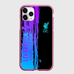 Чехол iPhone 11 Pro матовый Liverpool FC sport, цвет: 3D-малиновый