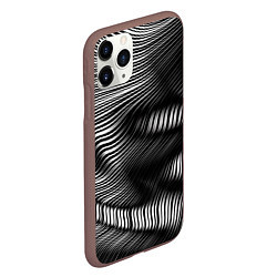 Чехол iPhone 11 Pro матовый Оптические волны, цвет: 3D-коричневый — фото 2