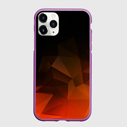 Чехол iPhone 11 Pro матовый Абстрактное пламя, цвет: 3D-фиолетовый