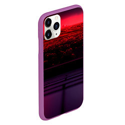 Чехол iPhone 11 Pro матовый Пурпурный закат-арт, цвет: 3D-фиолетовый — фото 2