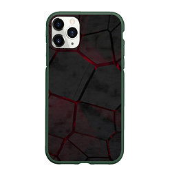 Чехол iPhone 11 Pro матовый Очень горячая лава, цвет: 3D-темно-зеленый