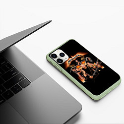 Чехол iPhone 11 Pro матовый Metallica - метал-группа, цвет: 3D-салатовый — фото 2
