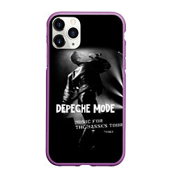 Чехол iPhone 11 Pro матовый Depeche Mode - Music for the Masses tour, цвет: 3D-фиолетовый