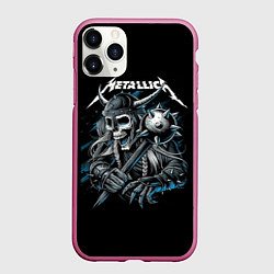 Чехол iPhone 11 Pro матовый Metallica - Викинг, цвет: 3D-малиновый
