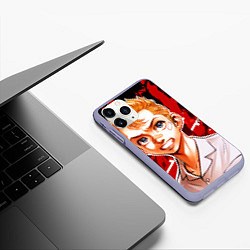 Чехол iPhone 11 Pro матовый Такэмити, цвет: 3D-светло-сиреневый — фото 2
