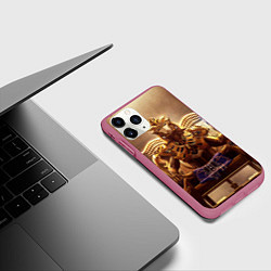 Чехол iPhone 11 Pro матовый PUBG фараоны, цвет: 3D-малиновый — фото 2